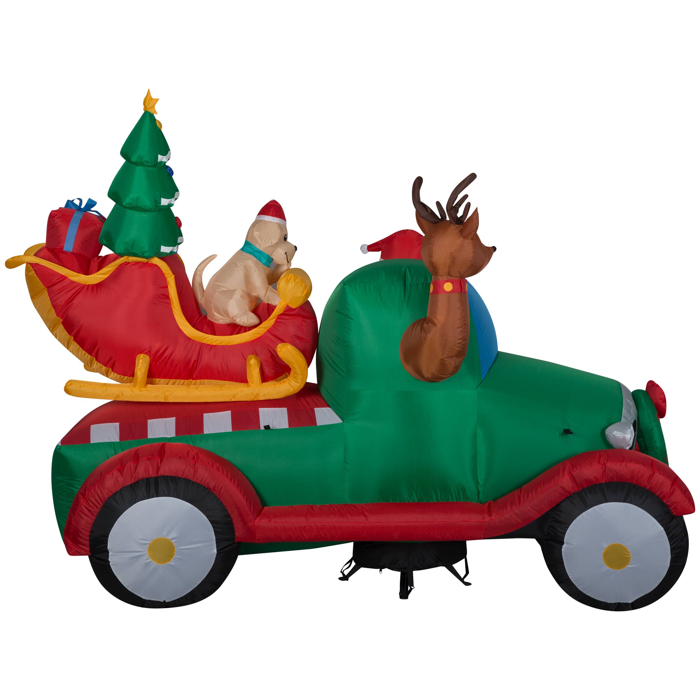 6ft. Airblown&#xAE; Inflatable Christmas Santa&#x27;s Tow Truck