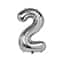 Wizardi 32" Silver Number Foil Balloon