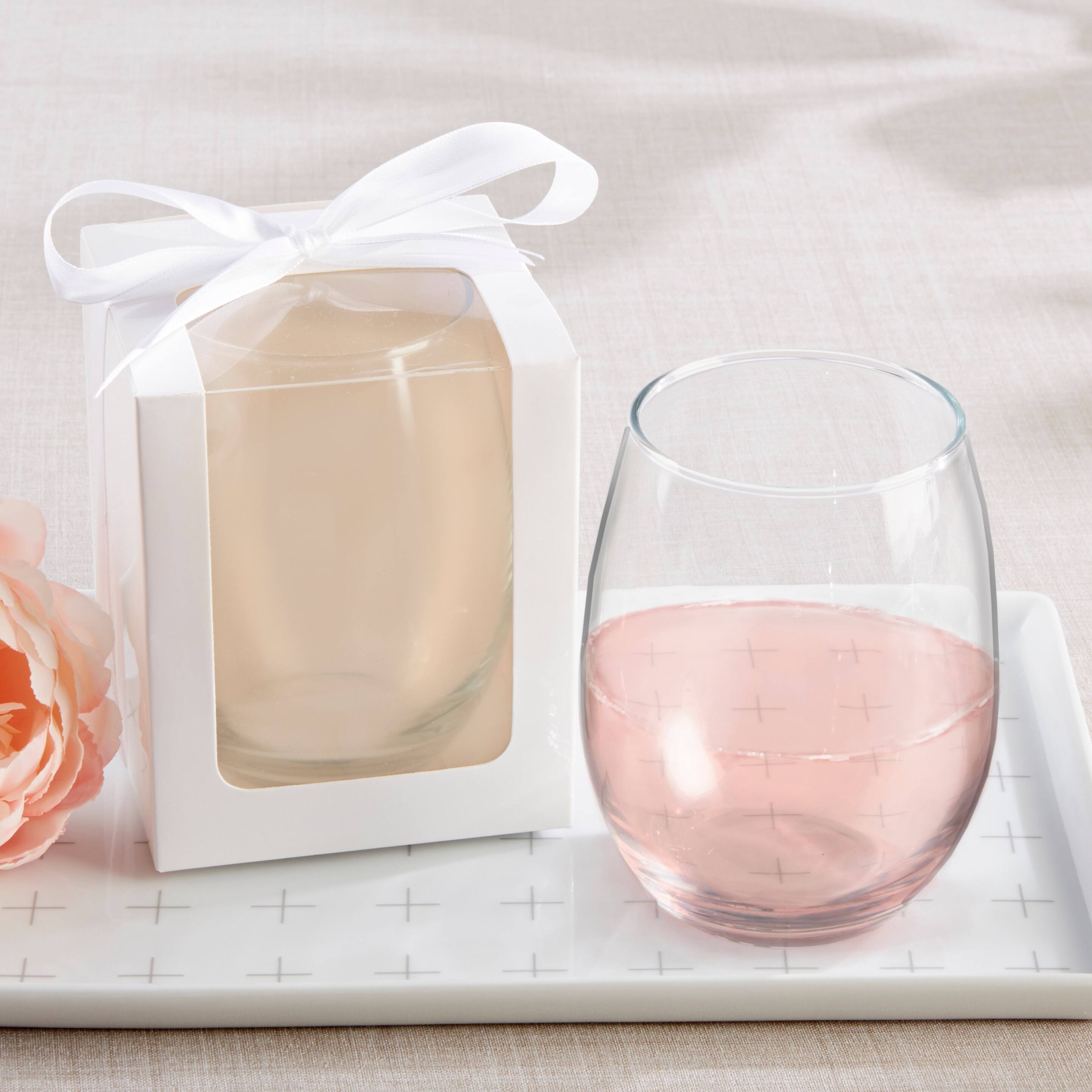 Kate Aspen® D.I.Y Stemless Wine Glasses, 4ct.
