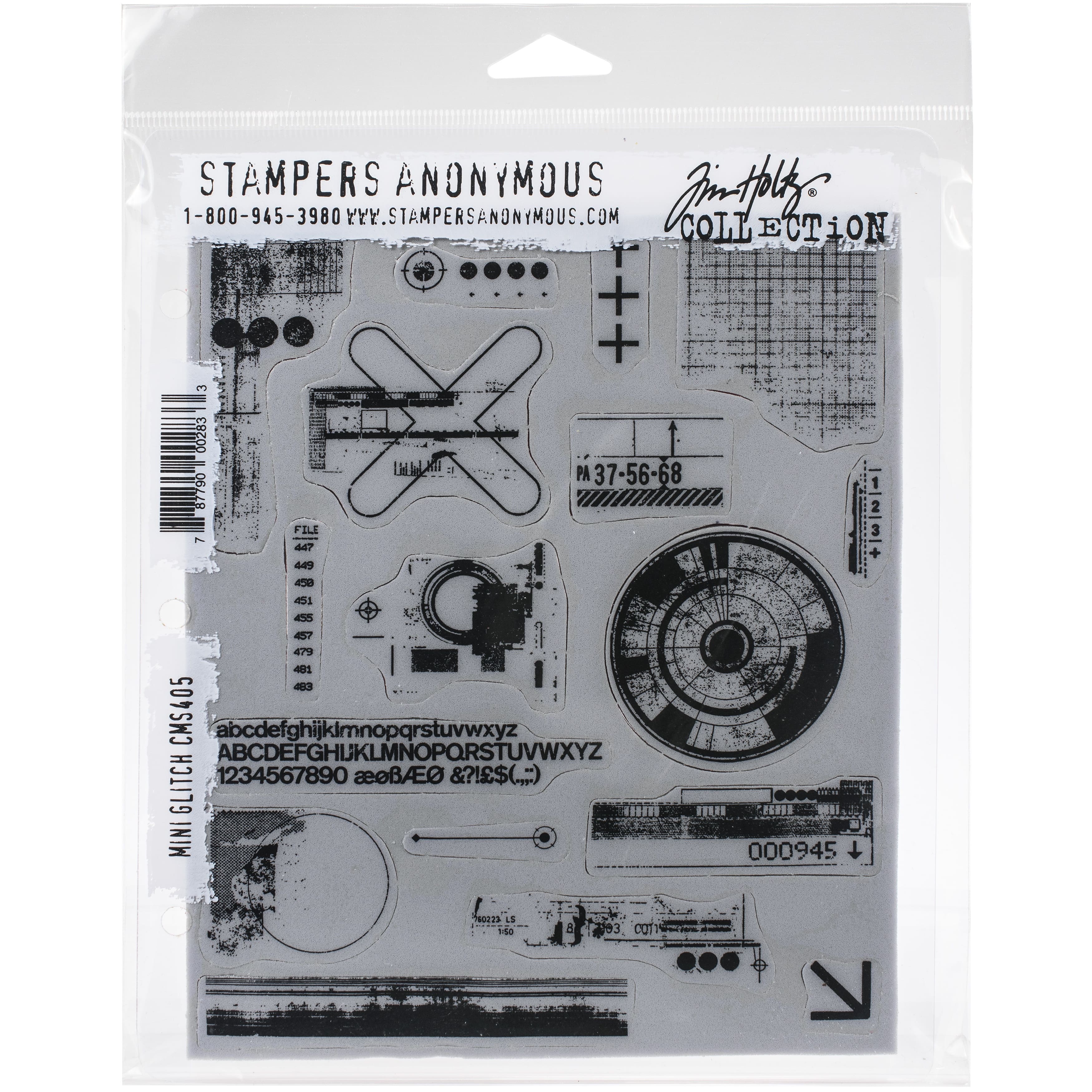 Stampers Anonymous Tim Holtz&#xAE; Mini Glitch Cling Stamps