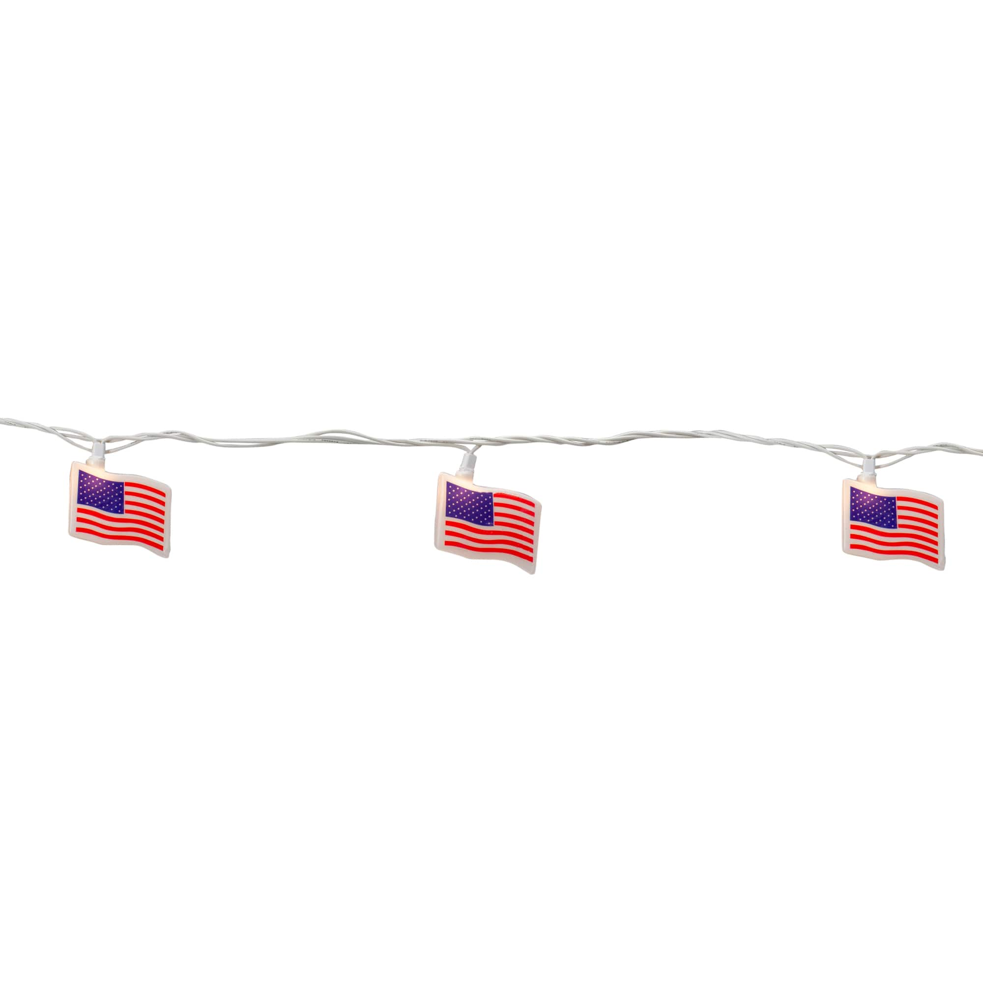 10ct. Red &#x26; Blue Patriotic American Flag 4th of July Lights