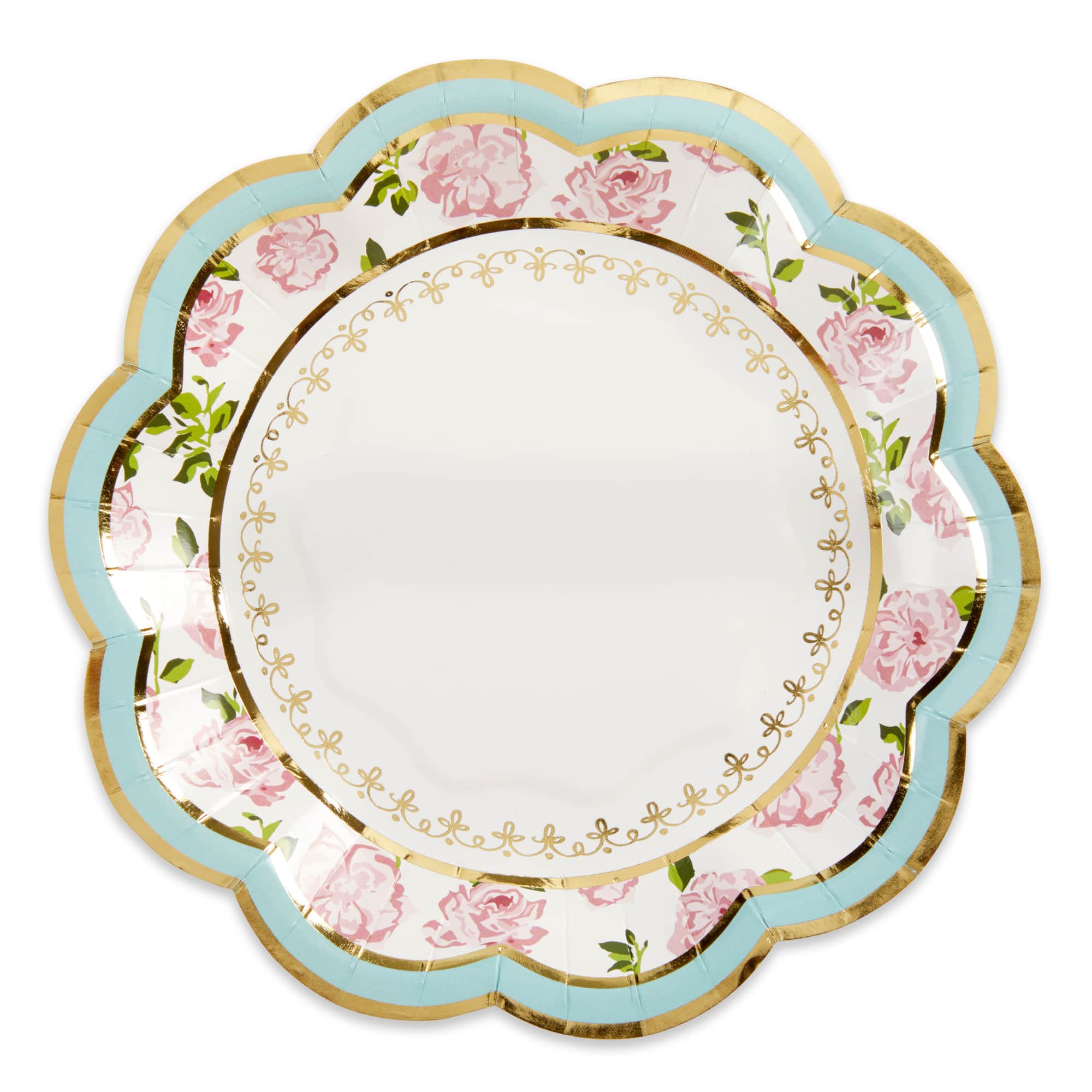 Kate Aspen® 7" Blue Tea Time Whimsy Paper Plates, 32ct.