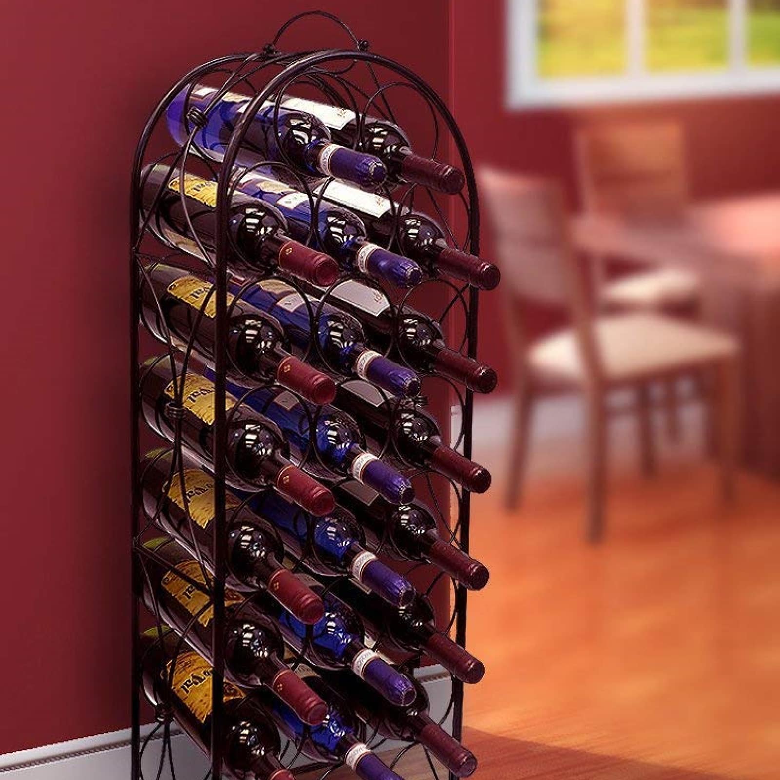 Sorbus 23-Bottle French Chateau-Style Standing Wine Rack