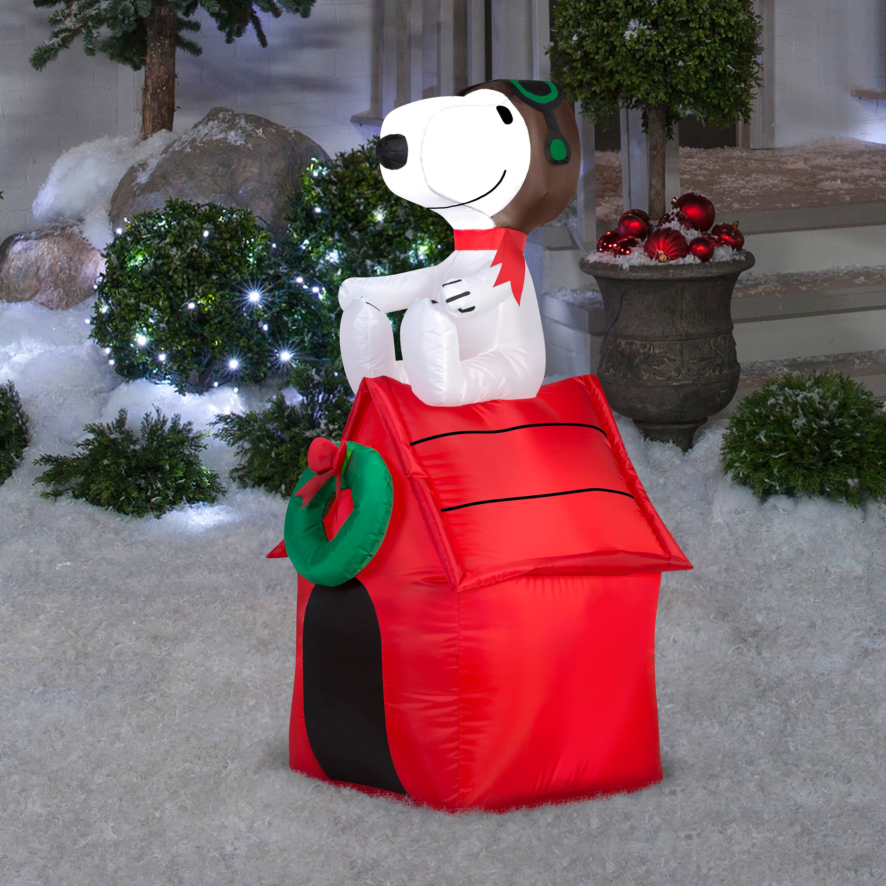 3.5ft. Airblown® Inflatable Snoopy on House