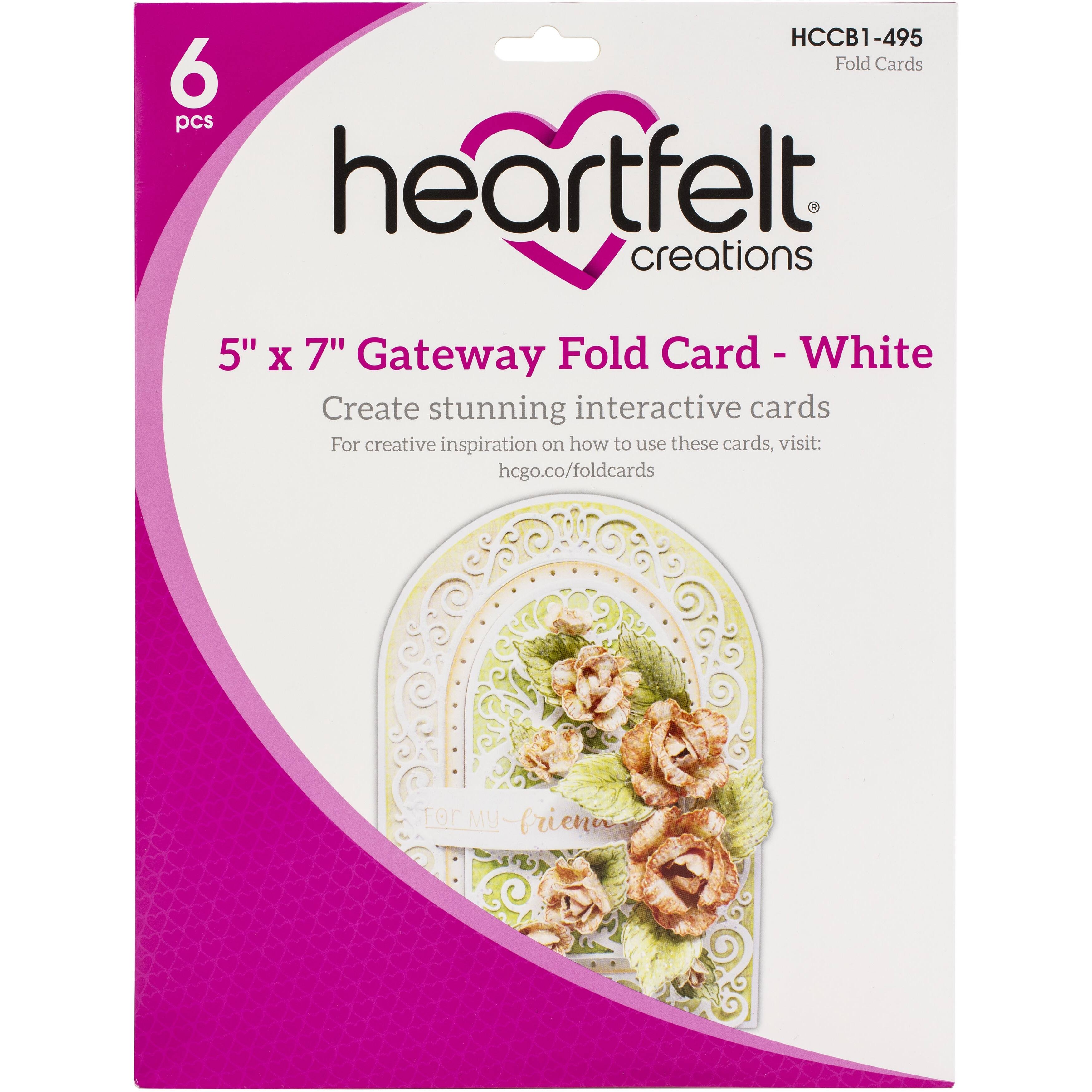 Heartfelt® Creations 5" x 7" White Gateway Fold Card, 6ct. By Heartfelt Creations | Michaels®