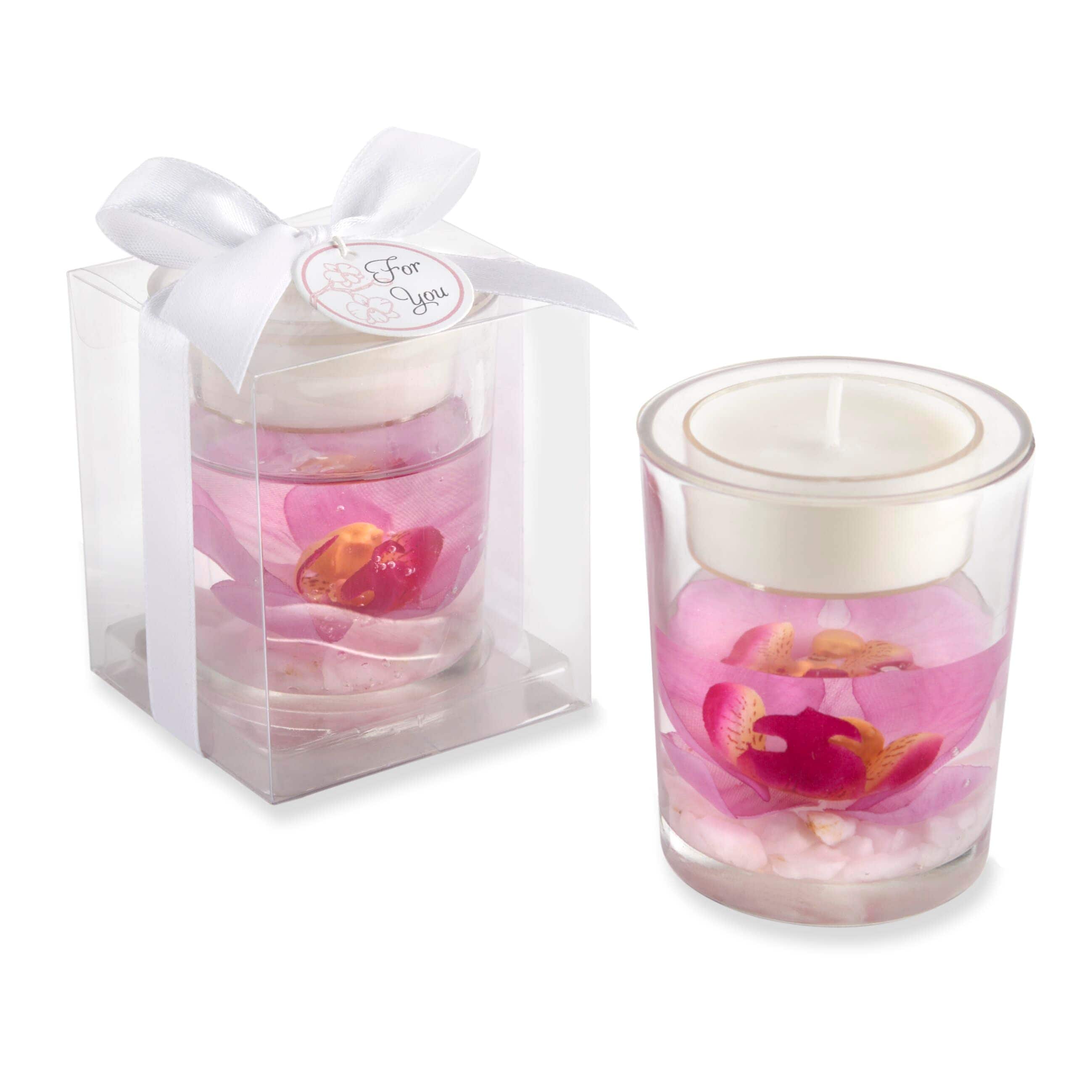 Kate Aspen Elegant Orchid Gel Candle Tealight Holder