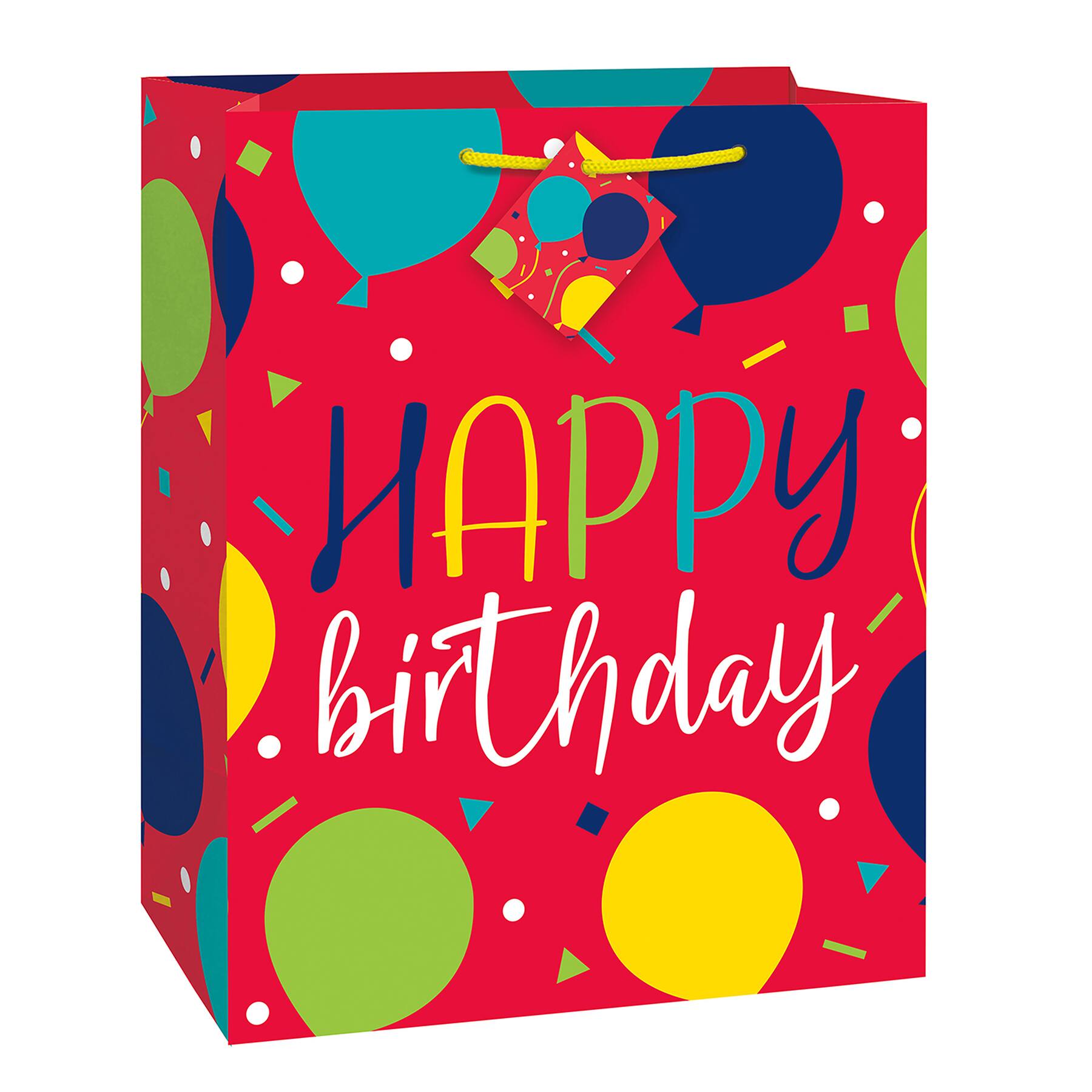 Red Happy Birthday Gift Bag Red Birthday Party Supplies
