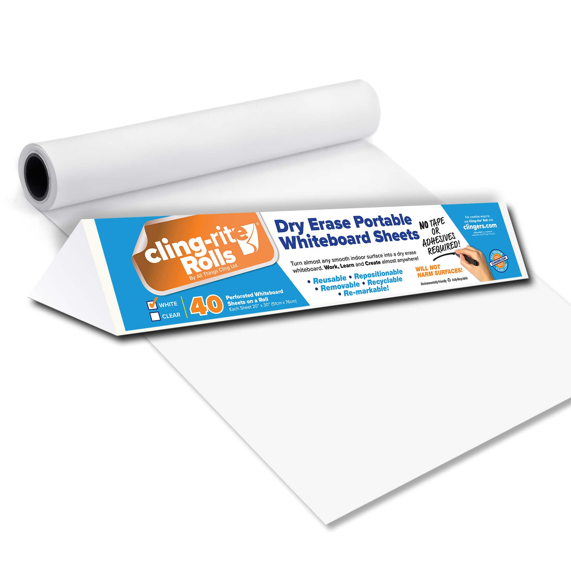 Cling-rite Dry Erase Economy Roll