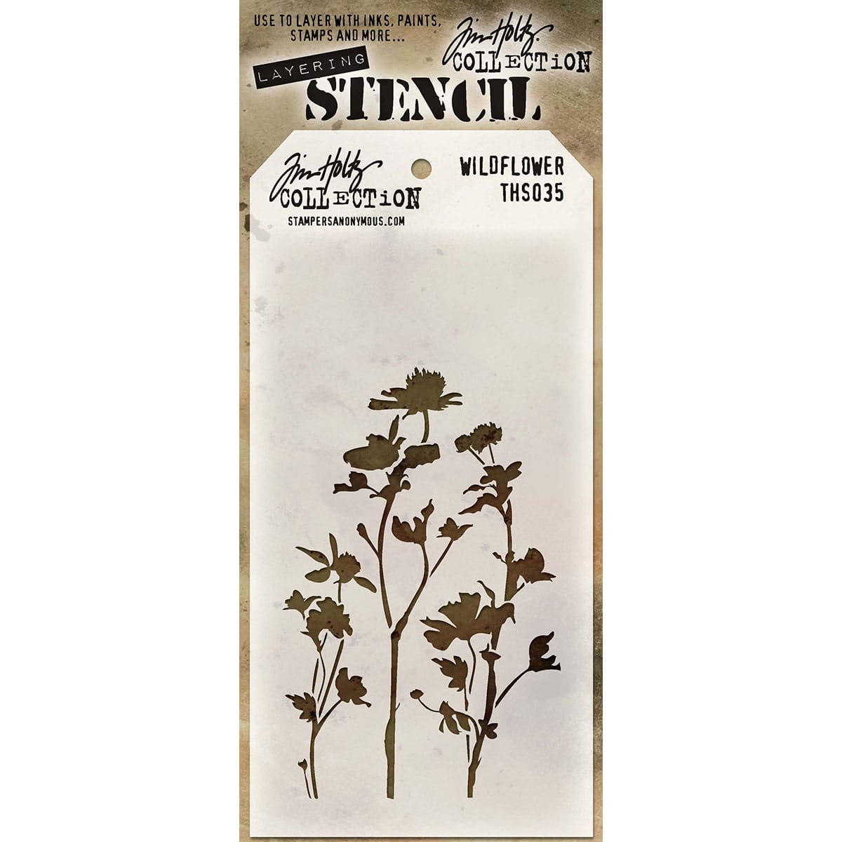 Stampers Anonymous Tim Holtz® Wildflower Layered Stencil