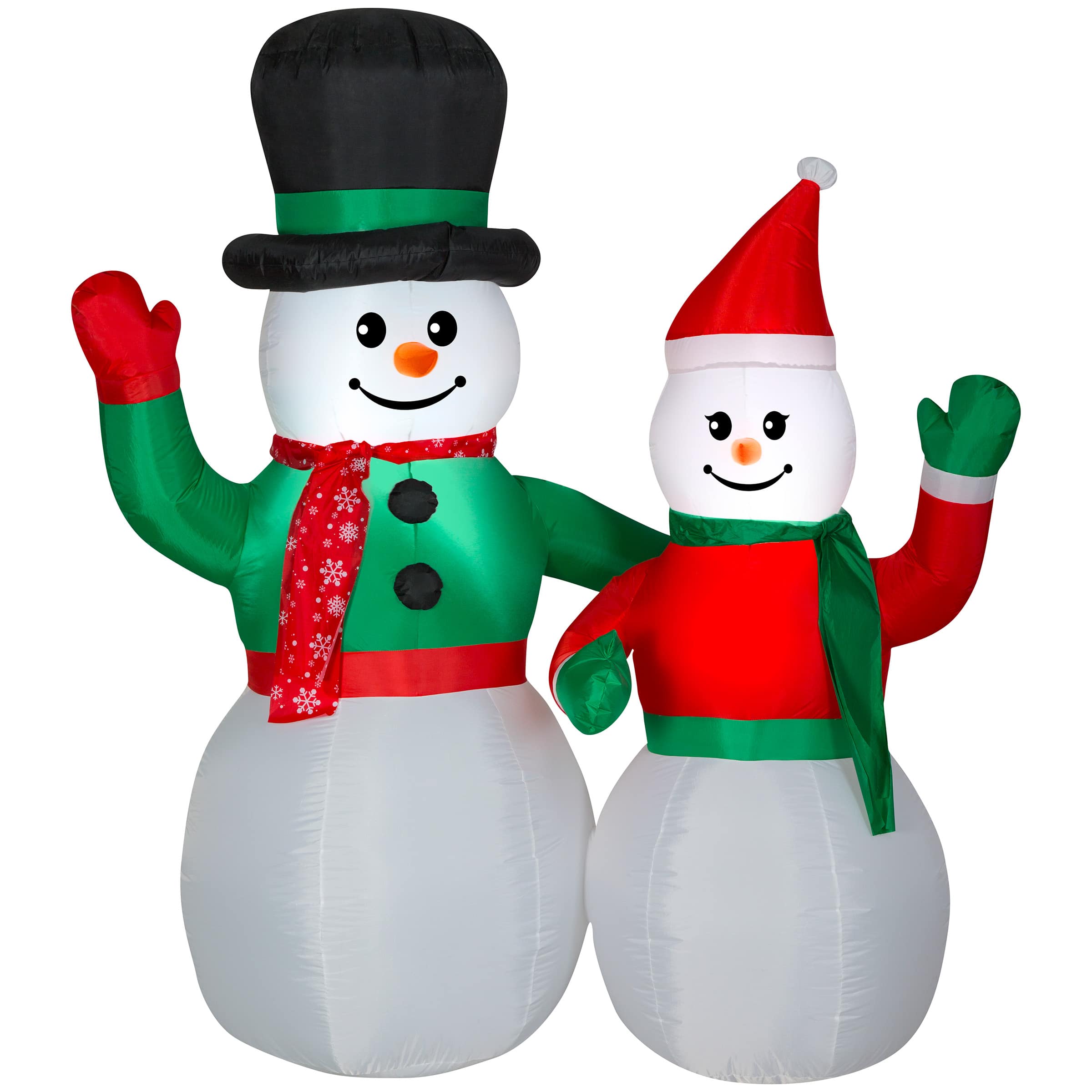 6.5ft. Airblown&#xAE; Inflatable Snowman Couple Scene