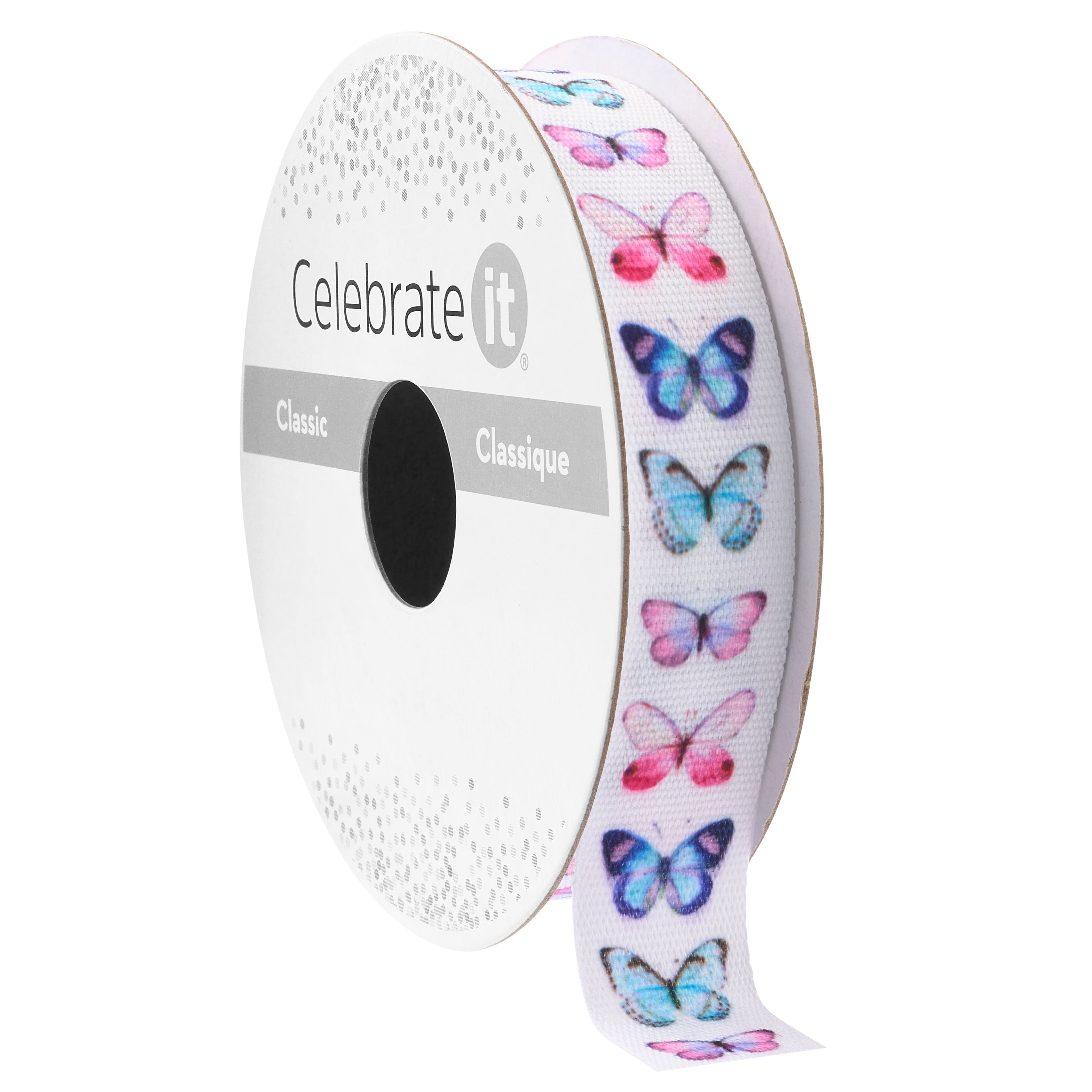 5/8&#x22; x 7yd. Butterfly Ribbon by Celebrate It&#x2122; Classic