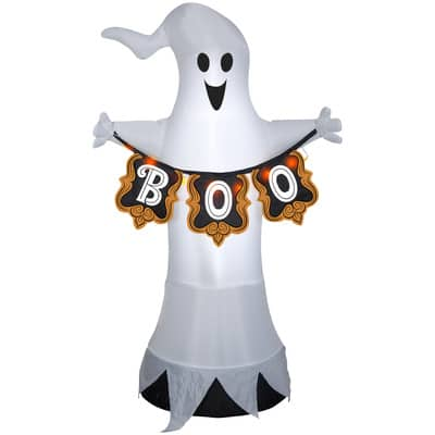 6ft. Airblown® Inflatable Halloween Ghost with Boo Banner | Michaels