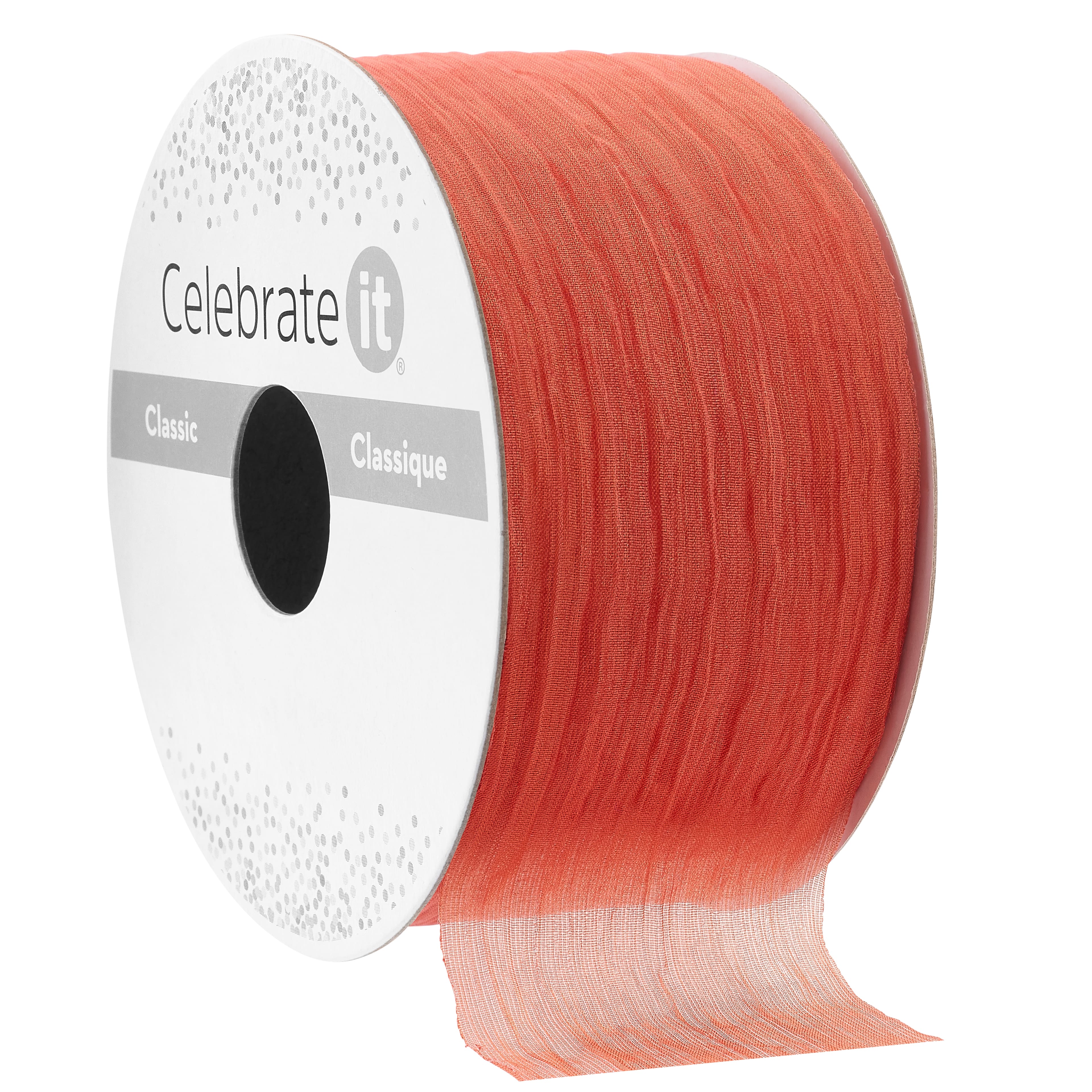 1.5" x 3yd. Crinkle Sheer Cut Edge Ribbon by Celebrate It™