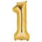 34" Gold Mylar Number Balloon