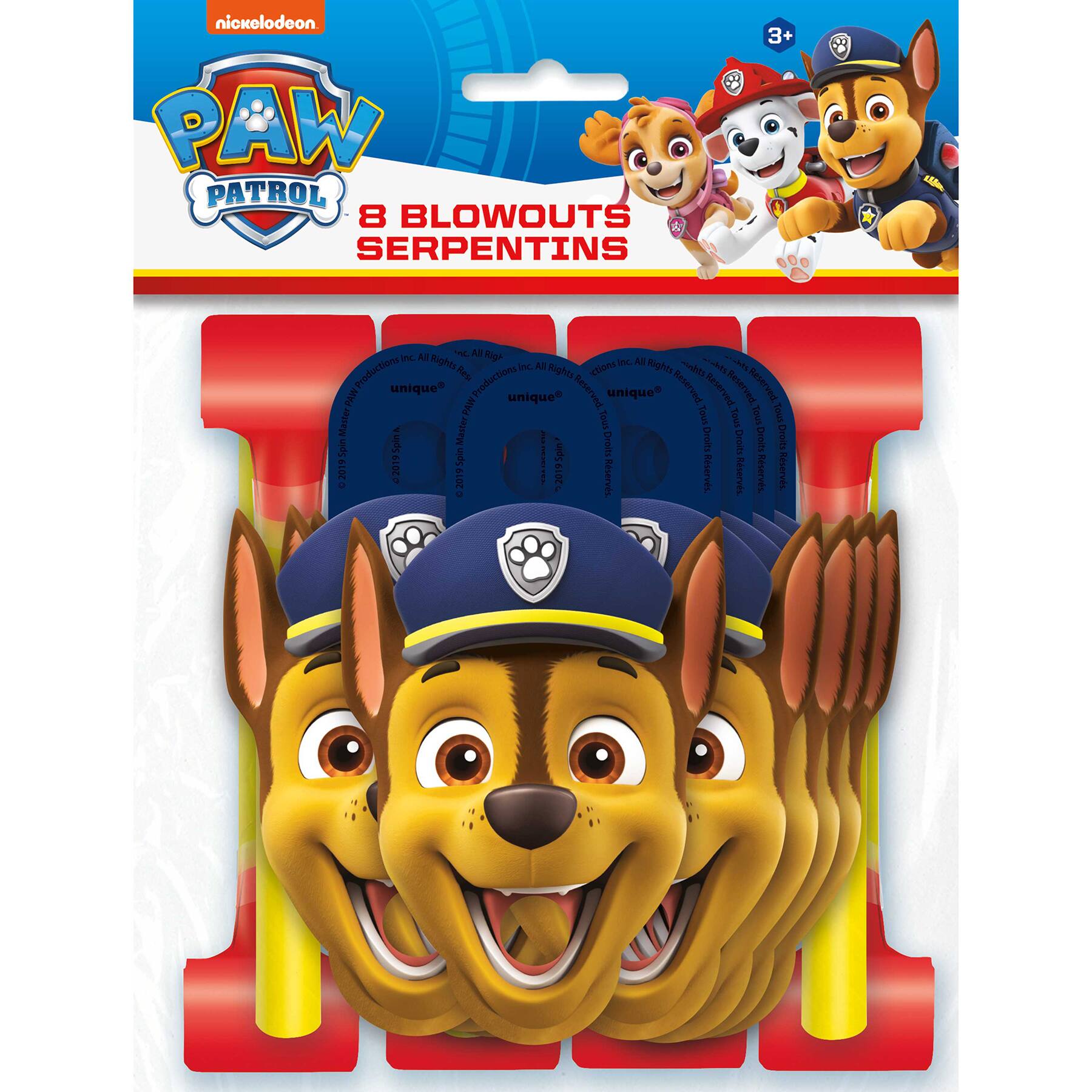 PAW Patrol Party Blowers, 8ct