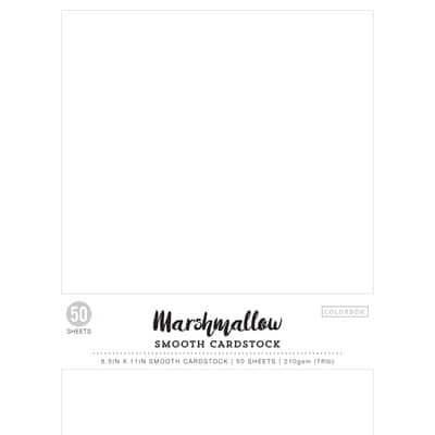 Colorbok® Marshmallow 8.5 x 11 Smooth Cardstock, 50 Sheets