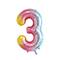 Wizardi 32" Rainbow Gradient Number Foil Balloon