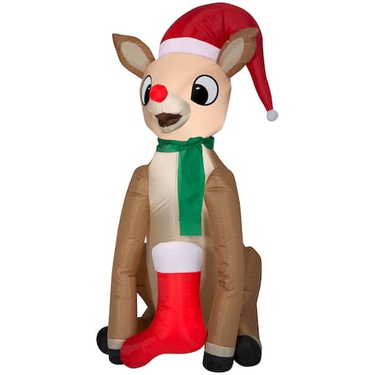 4.5ft. Airblown® Inflatable Christmas Rudolph | Michaels