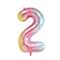 Wizardi 32" Rainbow Gradient Number Foil Balloon