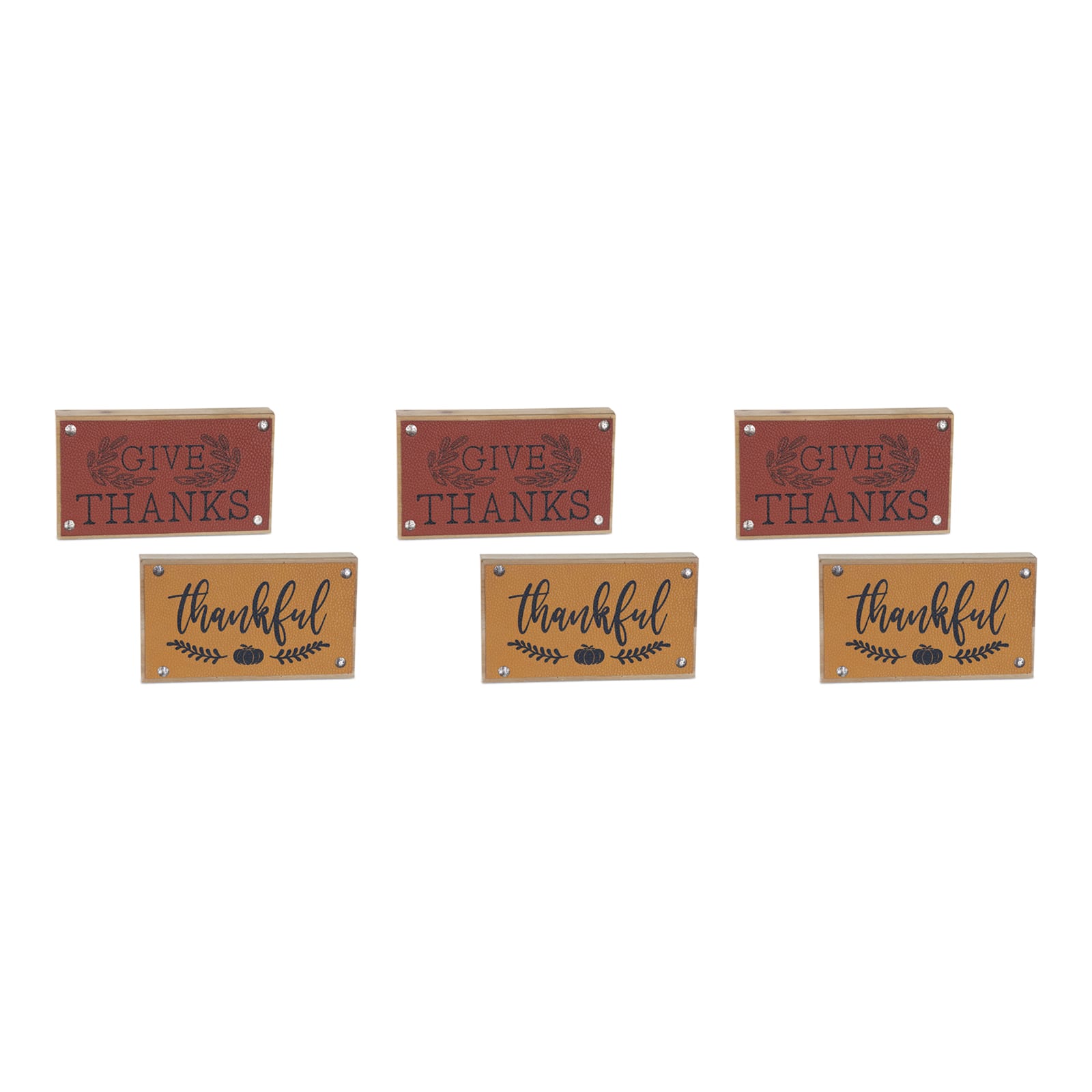 7&#x22; Thankful Harvest Sign Set