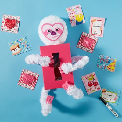 Valentine's Day Sloth Craft Idea For Kids