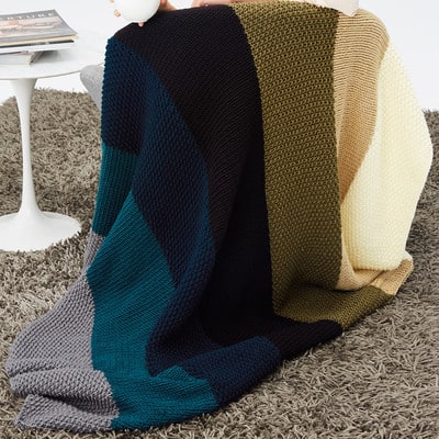 Lion Brand® Color Made Easy Simple Striped Knit Afghan | Projects ...