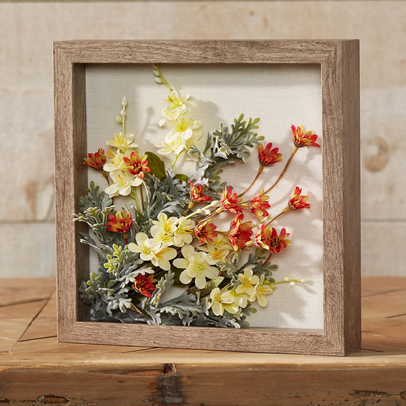 Rustic Floral Shadow Box