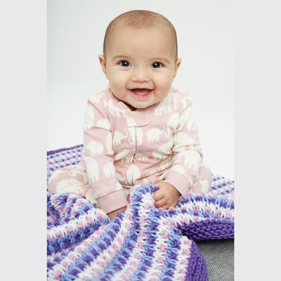 Lion Brand® Color Made Easy Slip Stitch Knit Baby Afghan