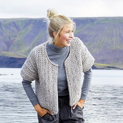 Lion Brand® Wool-Ease® Thick & Quick® Jutka Knit Cardigan | Projects ...