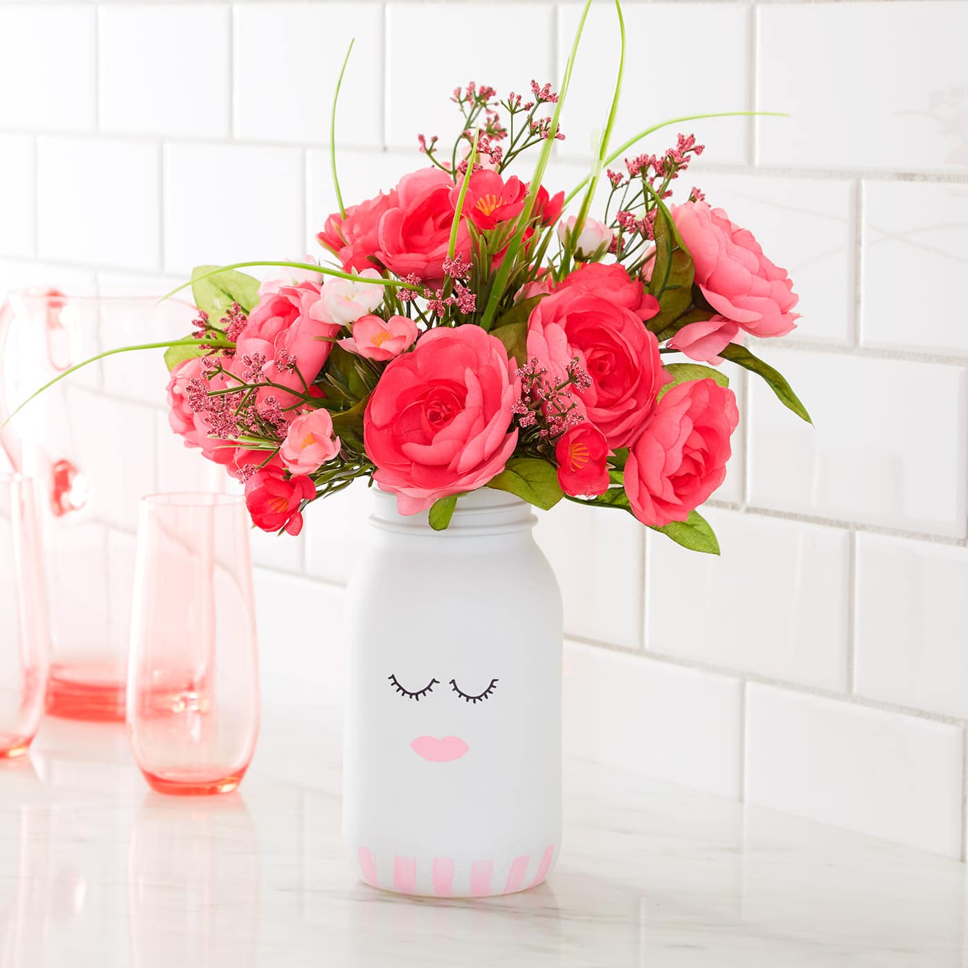 Mother's Day Mason Jar Floral Arrangement | Projects | Michaels