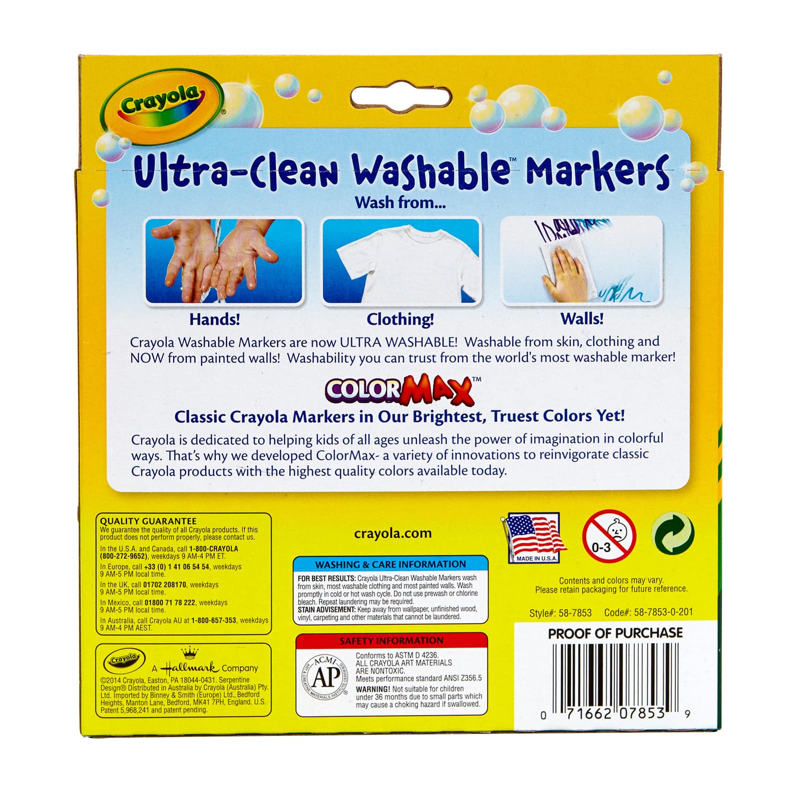 12 Packs: 10ct. (120 total) Crayola® Ultra-Clean Broad Line Classic Color  Markers