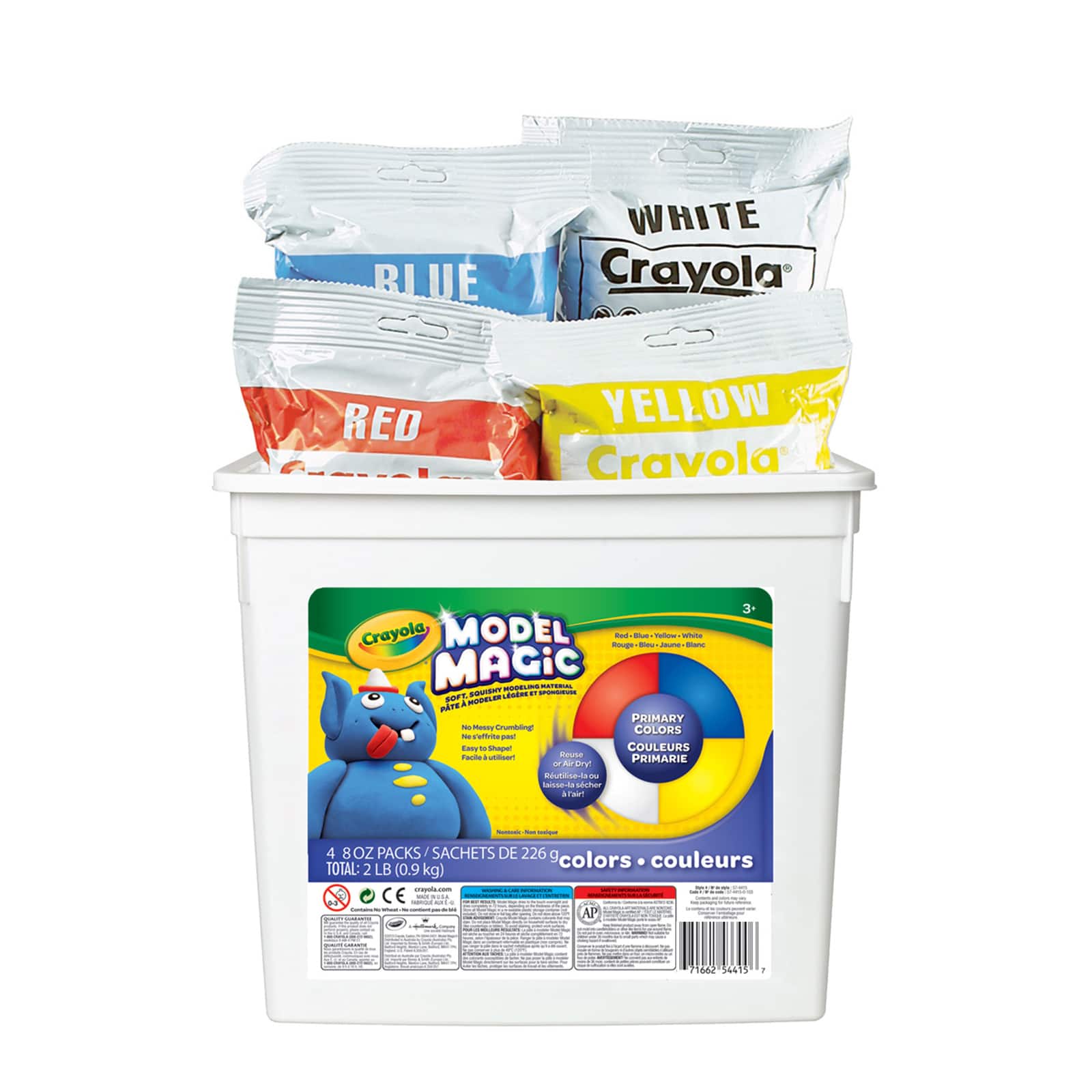 8 Pack: Crayola&#xAE; 2lb. Model Magic&#xAE; Primary Colors Bucket