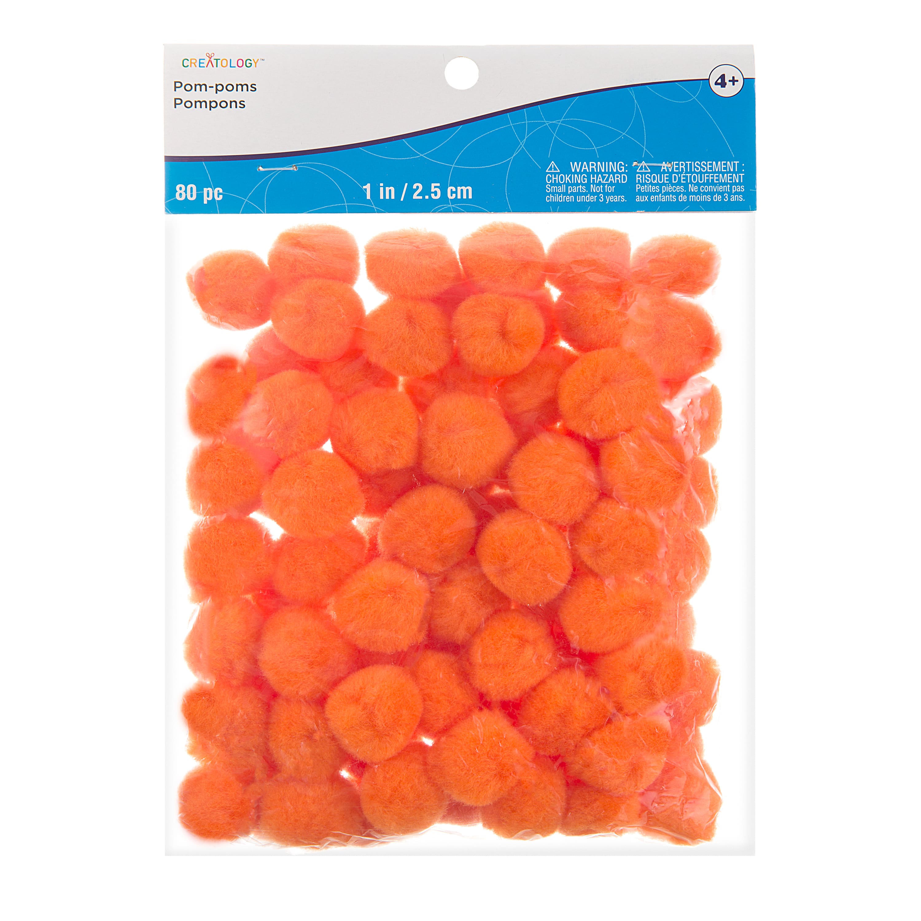 12 Packs: 80 ct. (960 total) 1&#x22; Orange Pom Poms by Creatology&#x2122;