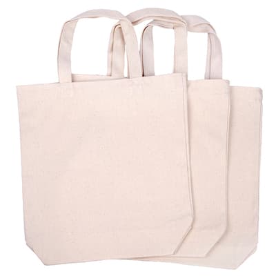 Natural Cotton Tote Bag, 3ct. by Make Market® | Michaels