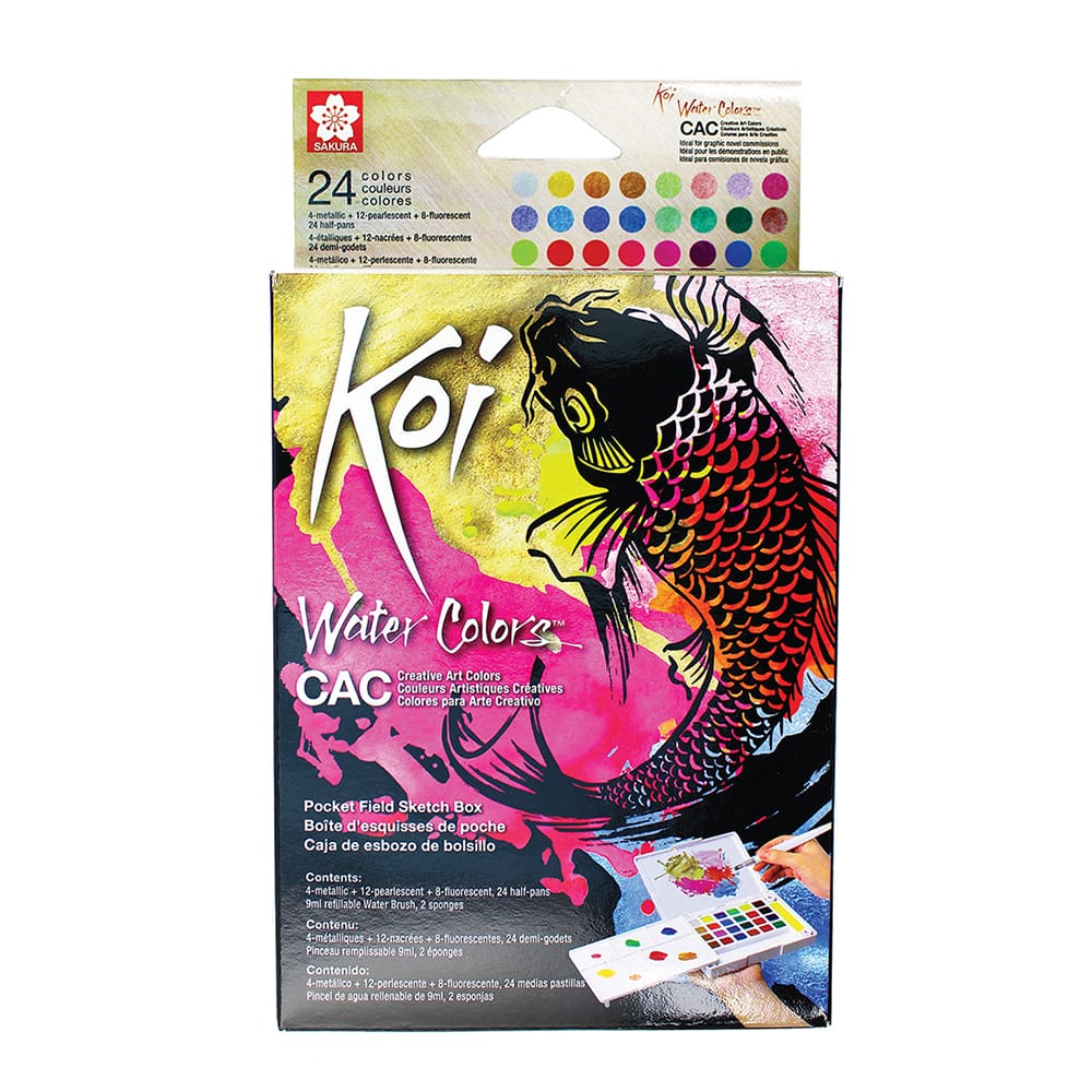 6 Pack: Koi® Water Colors™ Pocket Field Sketch Box