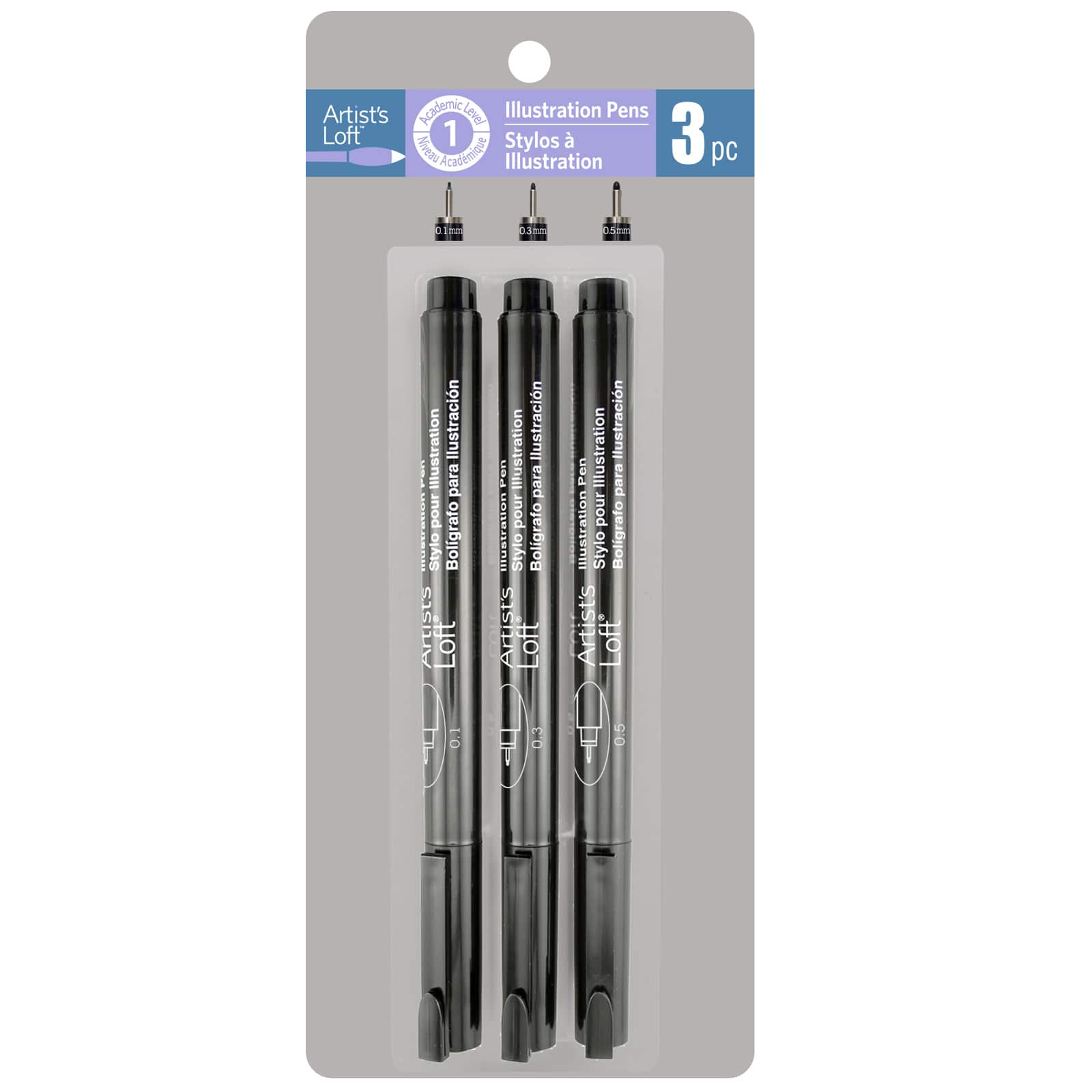 6 Packs: 3 ct. (18 total) Black Illustration Pens by Artists Loft™