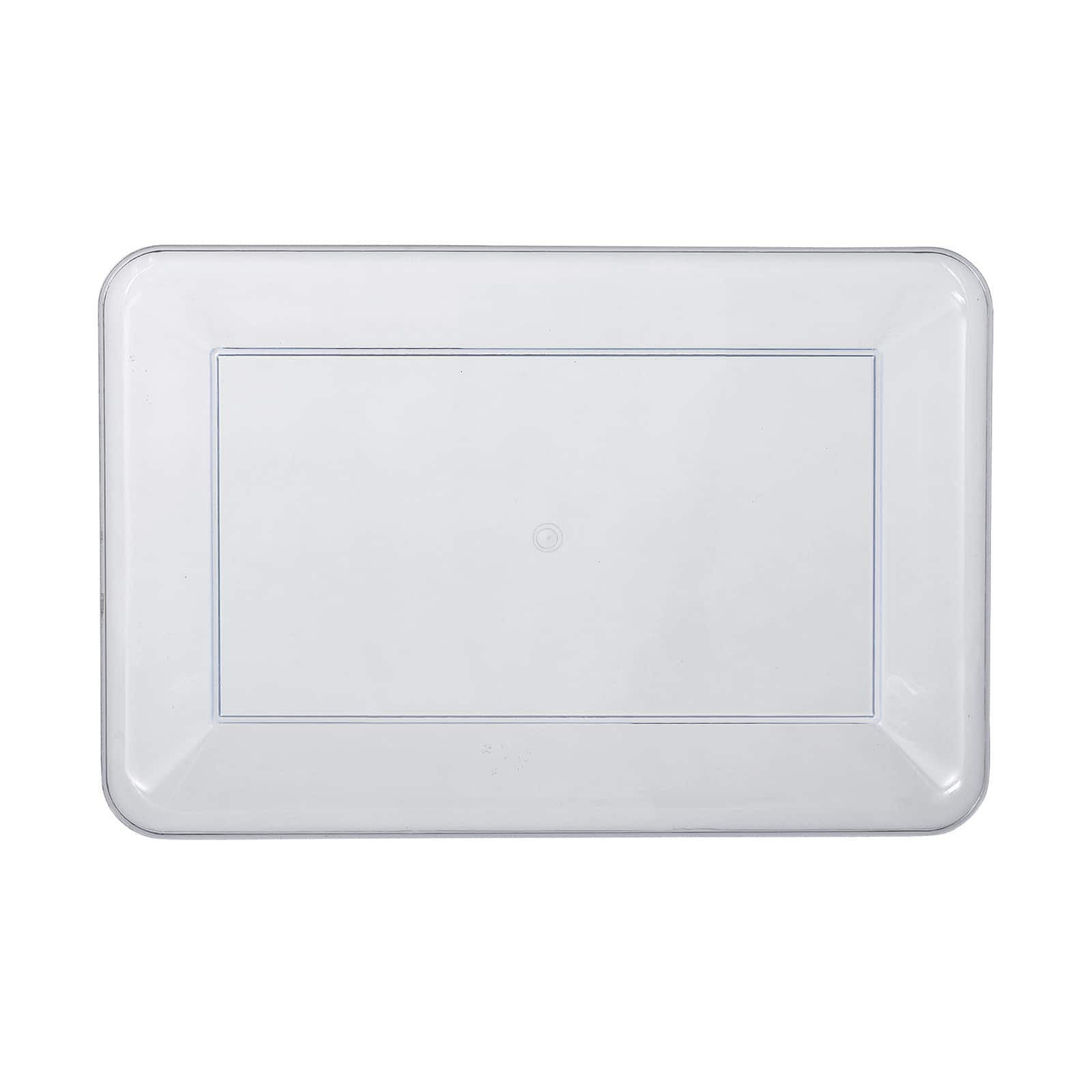 18&#x22; Clear Rectangle Tray by Celebrate It&#x2122;
