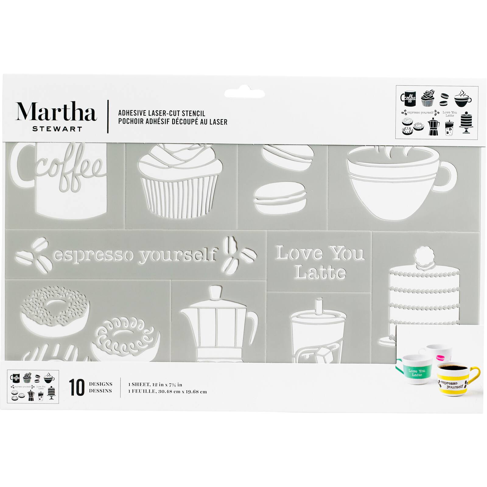 find the martha stewart adhesive laser cut stencil coffee treats at michaels