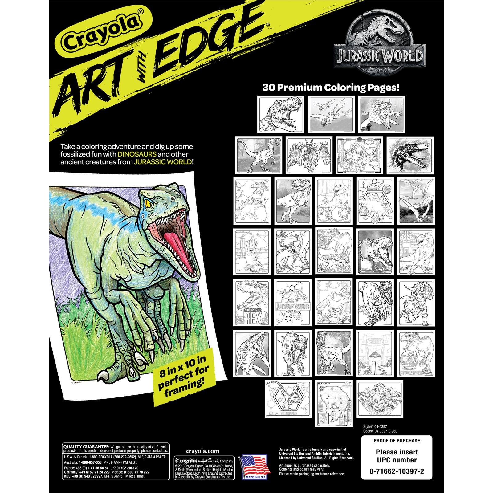 Download Shop for the Crayola® Art with Edge® Coloring Pages, Jurassic World at Michaels