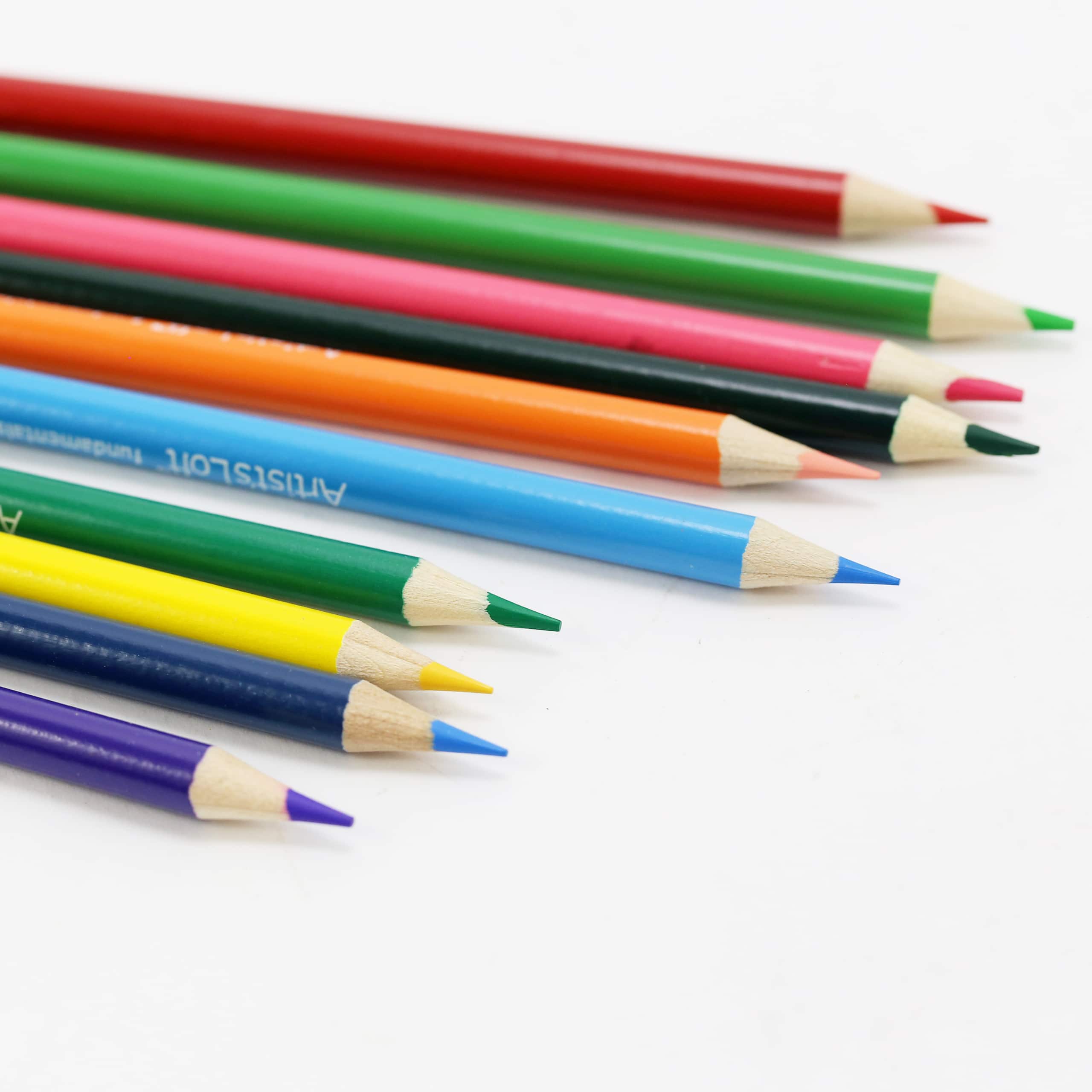 Pack of 6 Half Length Assorted Colouring Pencils for Party Bag Fillers 