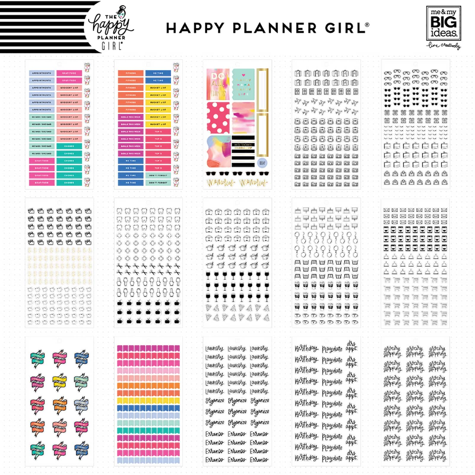 planner happy michaels create mom planners sticker sheets value pack super