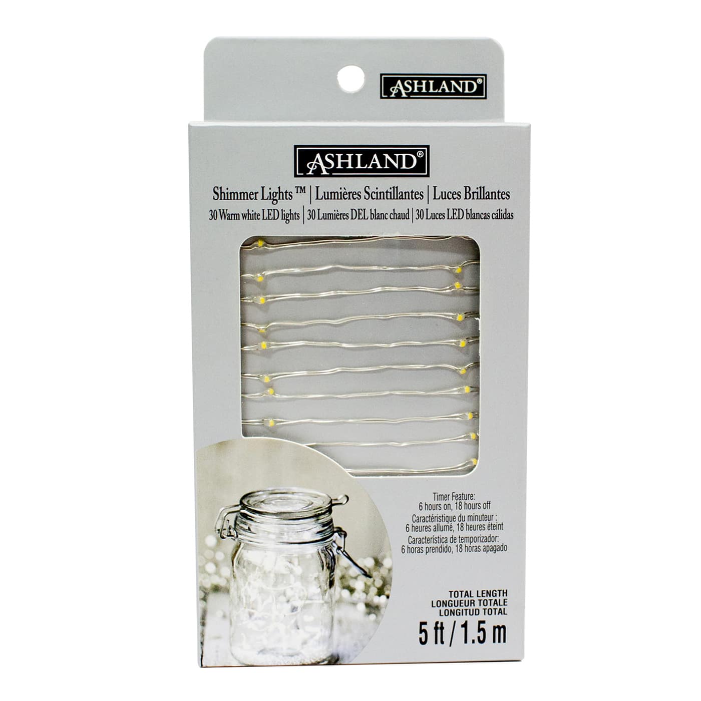 Shimmer Lights™ White LED String Lights By Ashland®