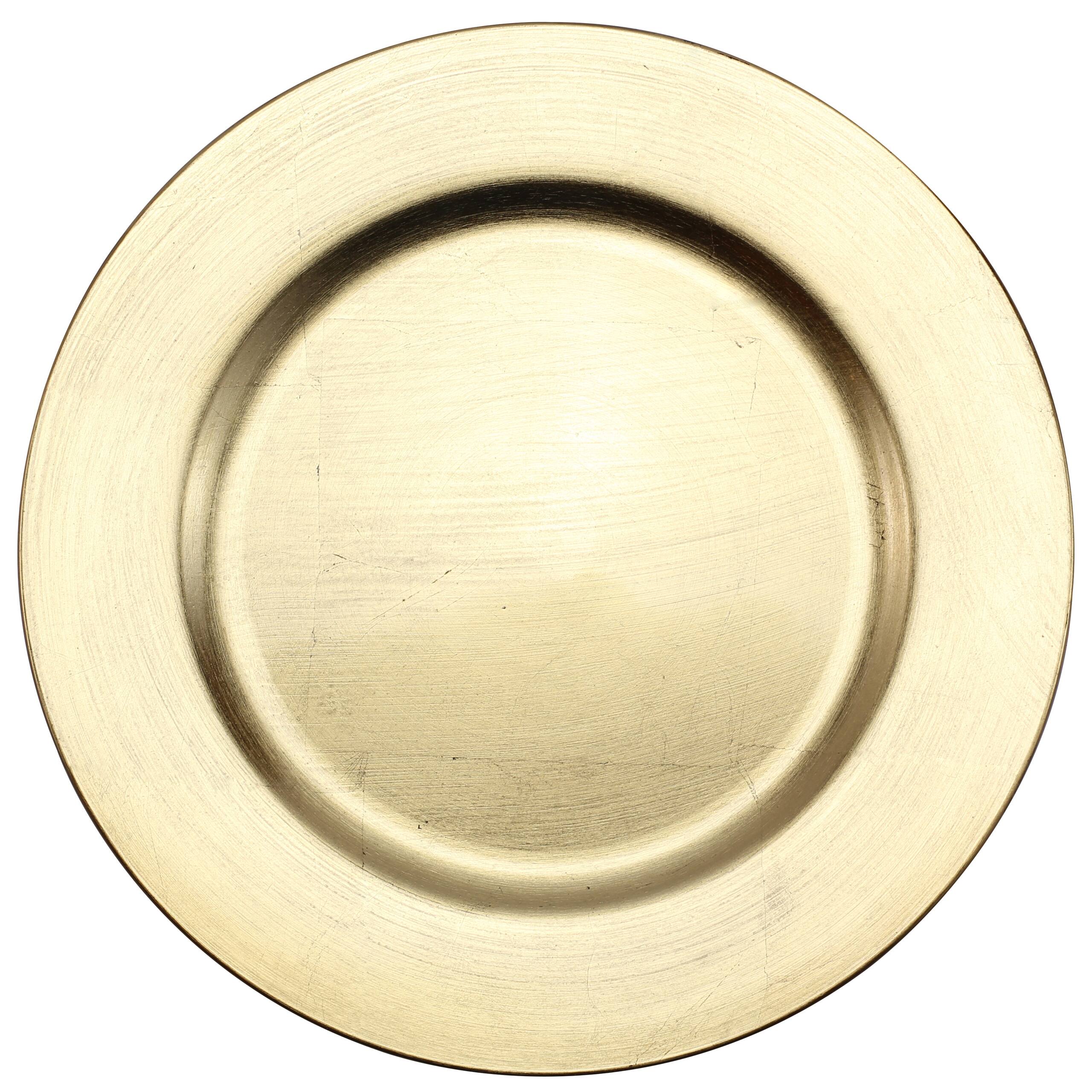 13" Gold Chargers 6 Pack by Celebrate It™