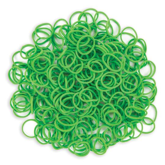 Stretch Band Bracelet Loops: 300 Green Rubber Bands for Bracelets