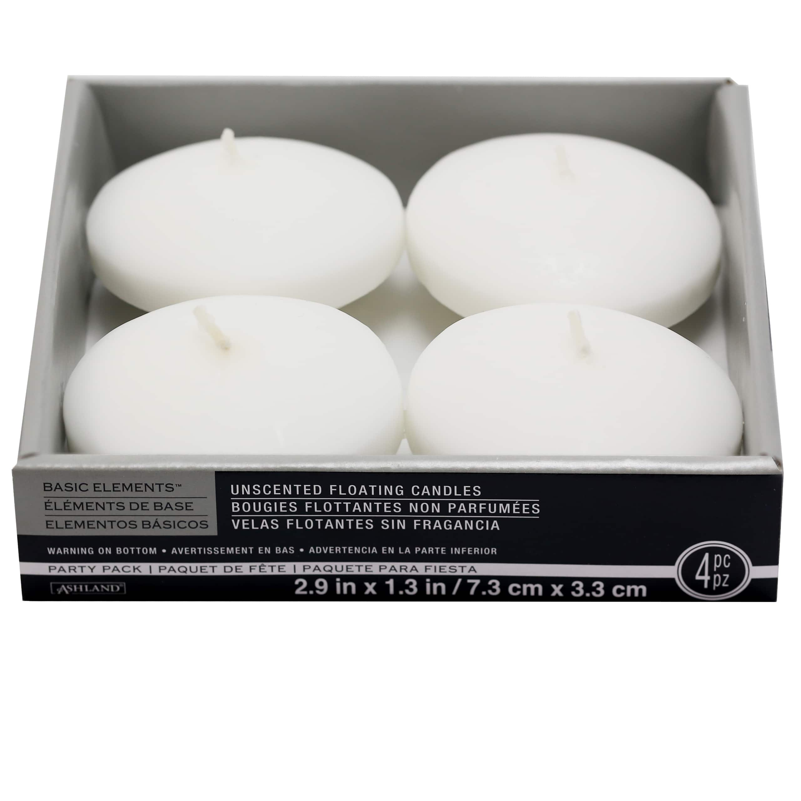 Basic Elements™ White Floating Candles, 4ct. by Ashland®