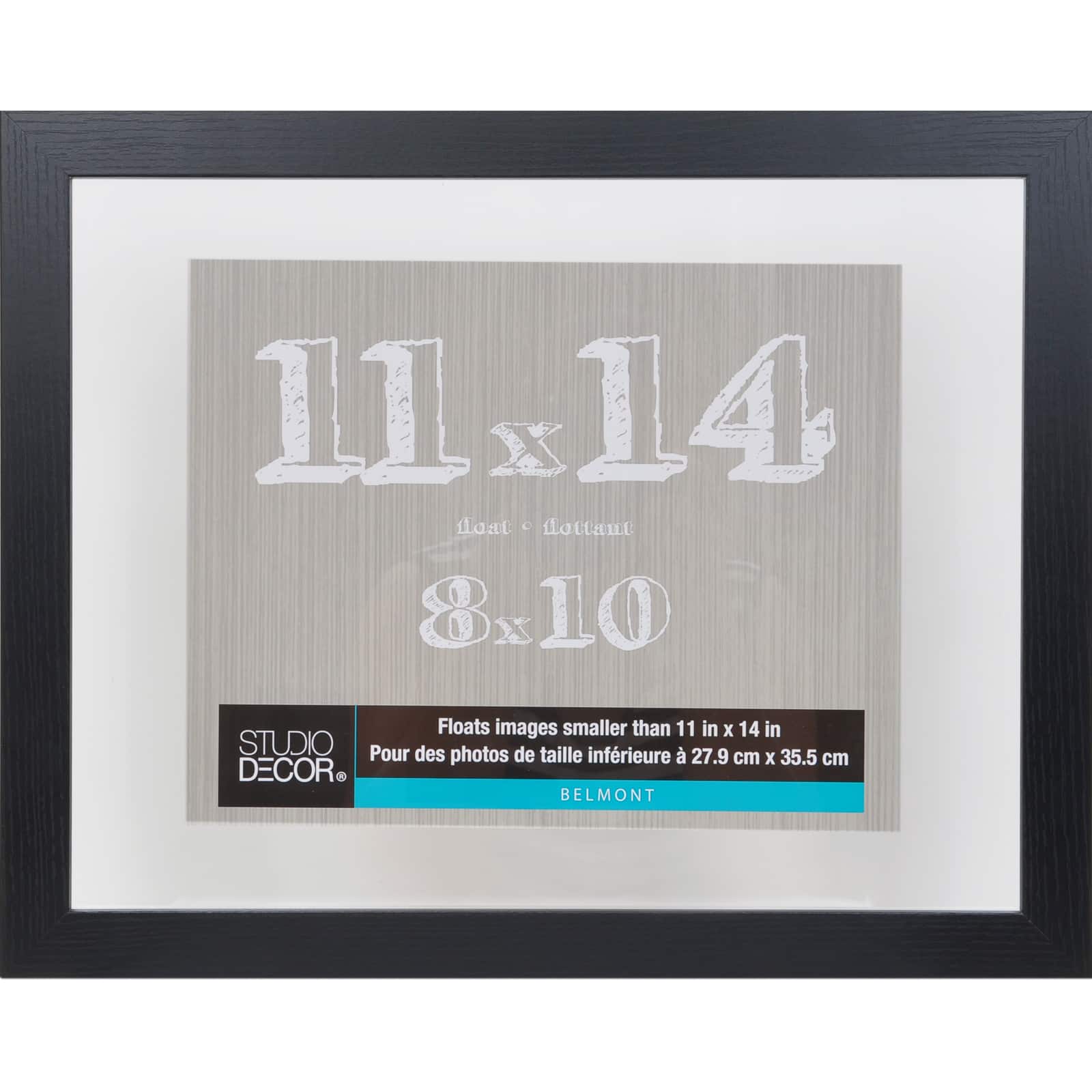  Malden 16x20 Floating Glass Picture Frame, Made to Display  11x14 Floating Picture, 16x20 Glass Size, Black - Luxury Frames