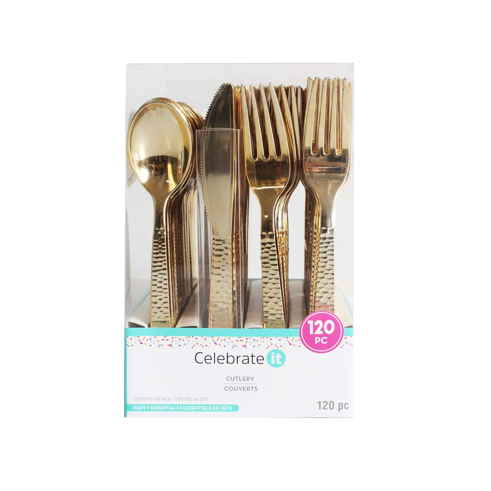 120 Gold Plastic Silverware Set – Gold Plastic Cutlery Set - Disposabl –  Dollar Castle