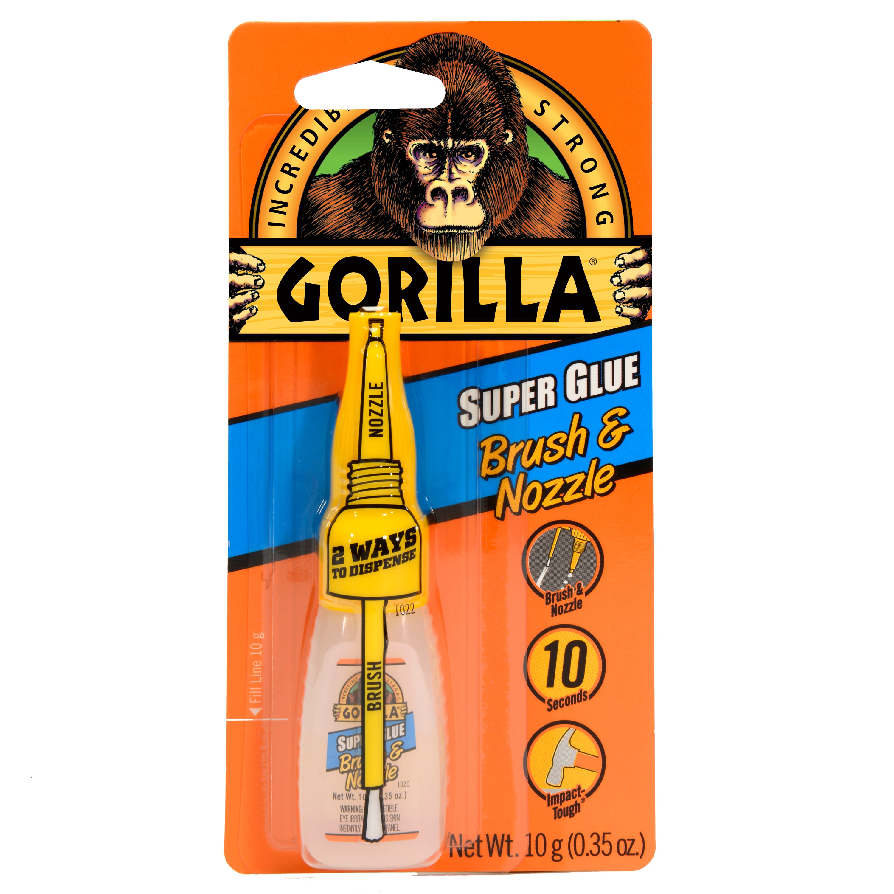 8 Pack: Gorilla&#xAE; Super Glue Brush &#x26; Nozzle