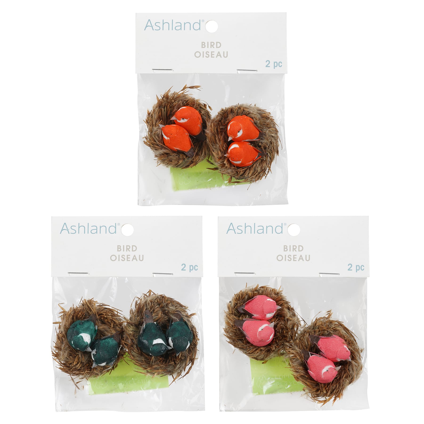 12 Packs: 2 ct. (24 total) Assorted Bird in Nest by Ashland&#xAE;