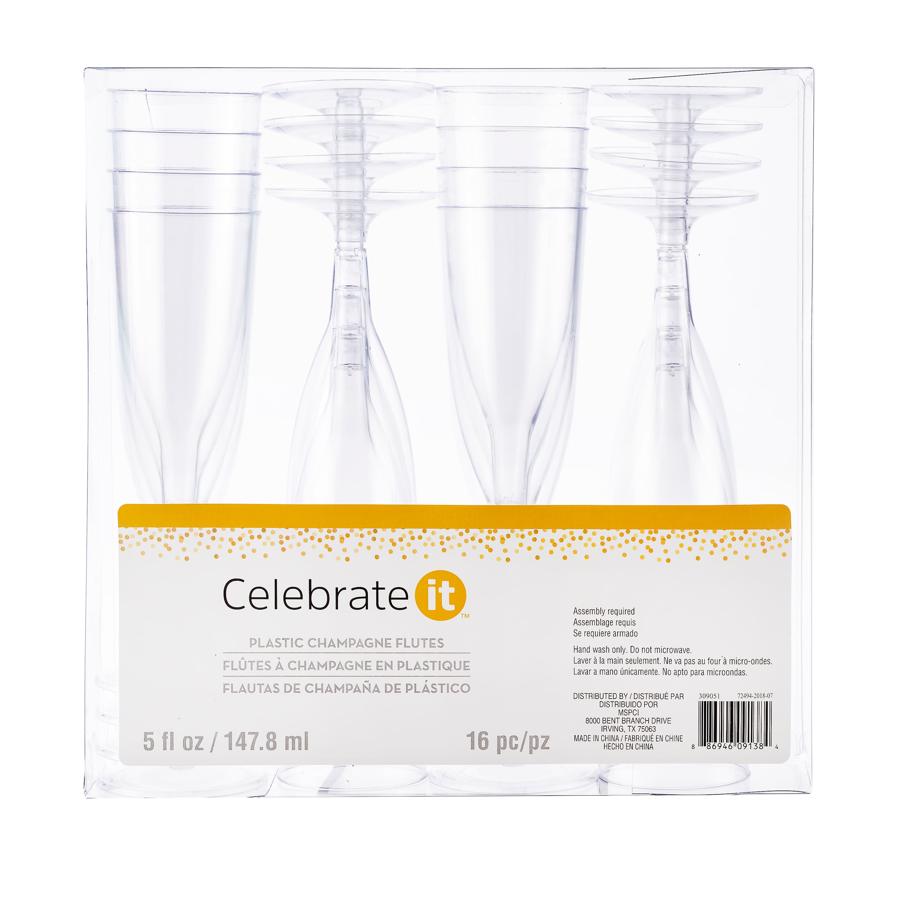 5oz. Plastic Champagne Flutes by Celebrate It&#x2122;, 16ct. 